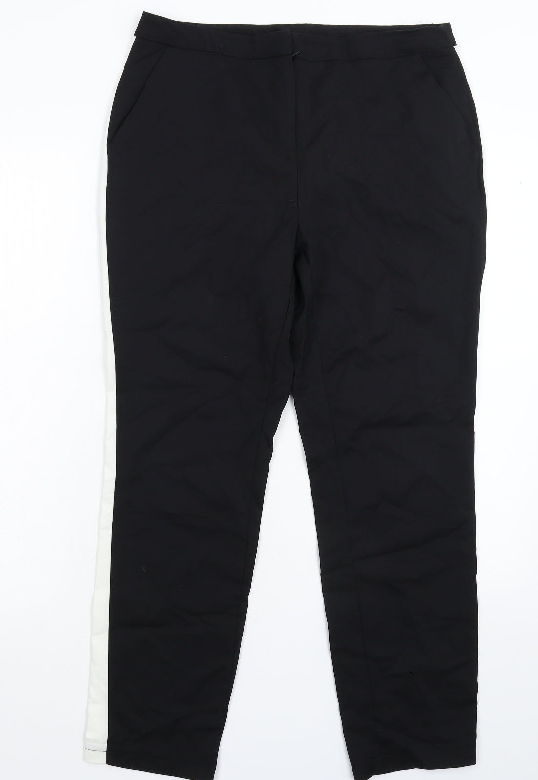 Womens UK Size 30 in Preworn Slim Fit  Black Trousers