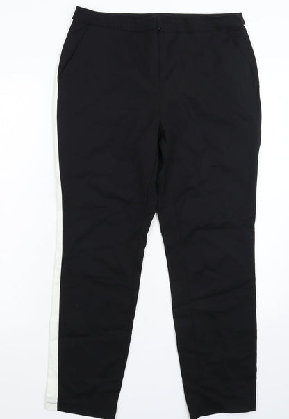 Womens UK Size 30 in Preworn Slim Fit  Black Trousers