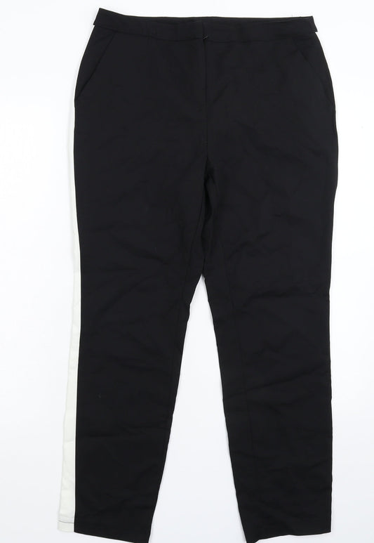 Womens UK Size 30 in Preworn Slim Fit  Black Trousers