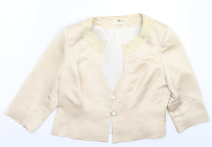 Moda Womens Beige   Jacket Blazer Size L