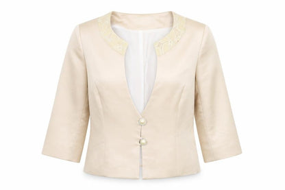 Moda Womens Beige   Jacket Blazer Size L