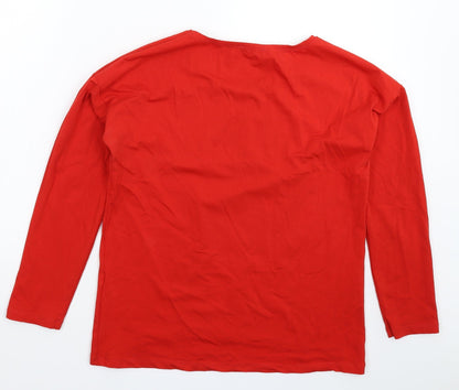 Awsarre Womens Red   Basic T-Shirt Size 12