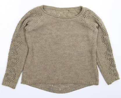 Sosyetic Womens Grey  Knit Pullover Jumper Size L