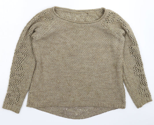 Sosyetic Womens Grey  Knit Pullover Jumper Size L