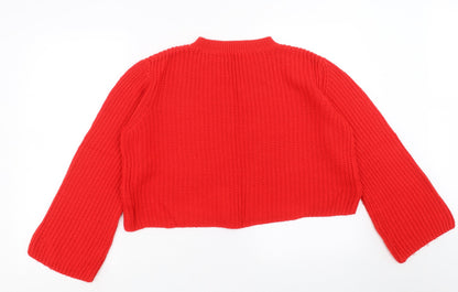 Primark Womens Red  Knit Pullover Jumper Size S
