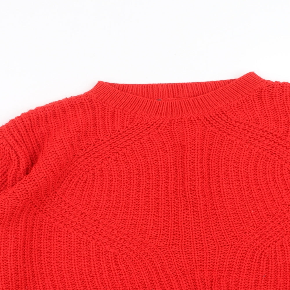 Primark Womens Red  Knit Pullover Jumper Size S