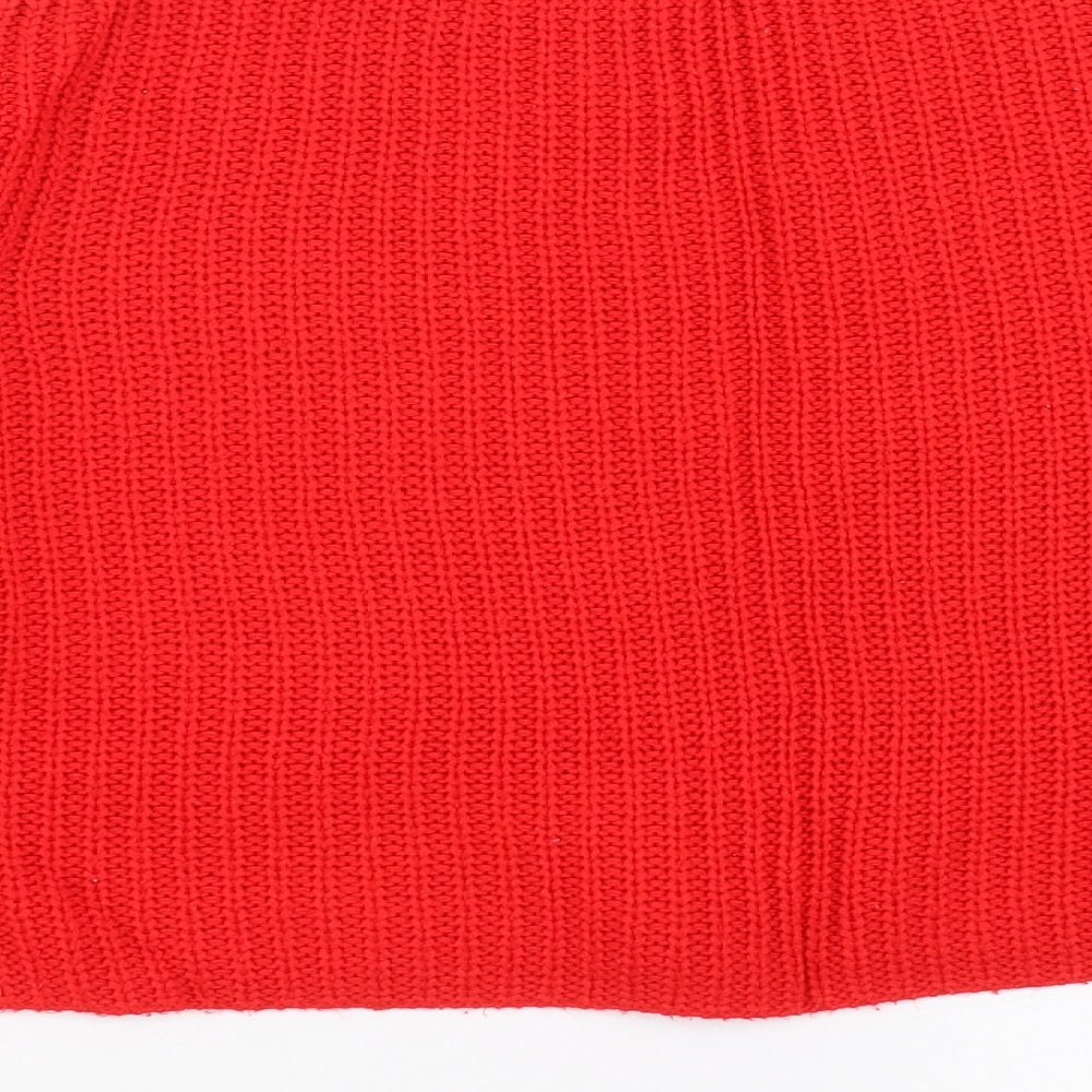 Primark Womens Red  Knit Pullover Jumper Size S