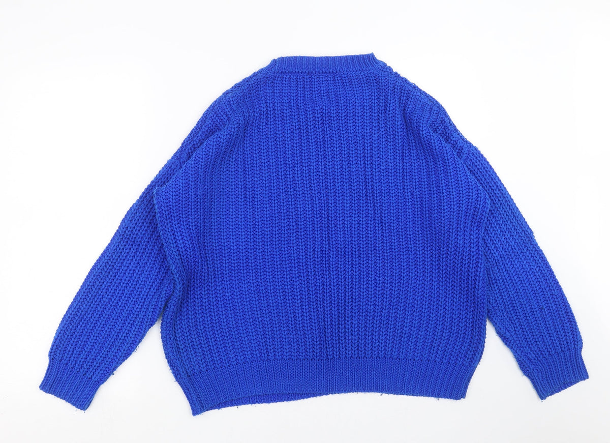 Womens UK Size 8 goldigga Blue Pullover Jumper