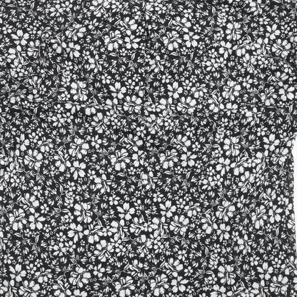 F&F Womens Black Floral Knit Pullover Jumper Size 14