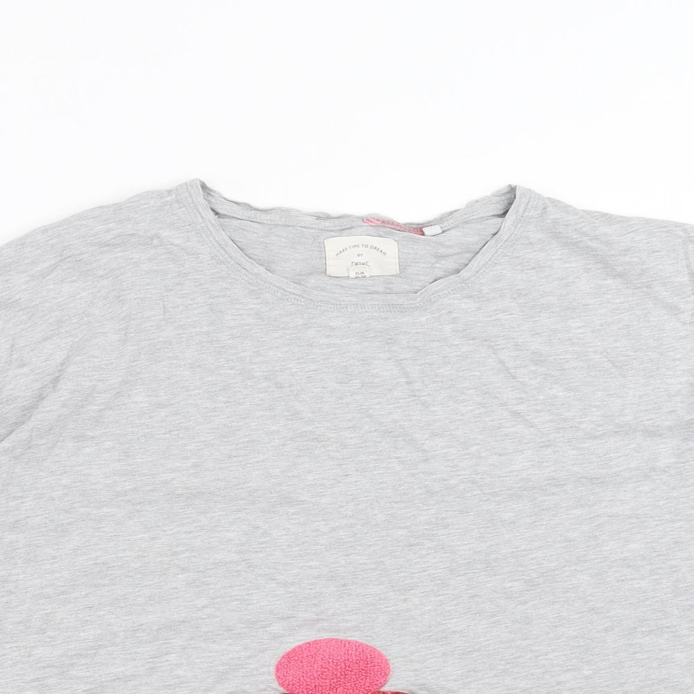 NEXT Womens Grey Solid   Pyjama Top Size S  - penguin