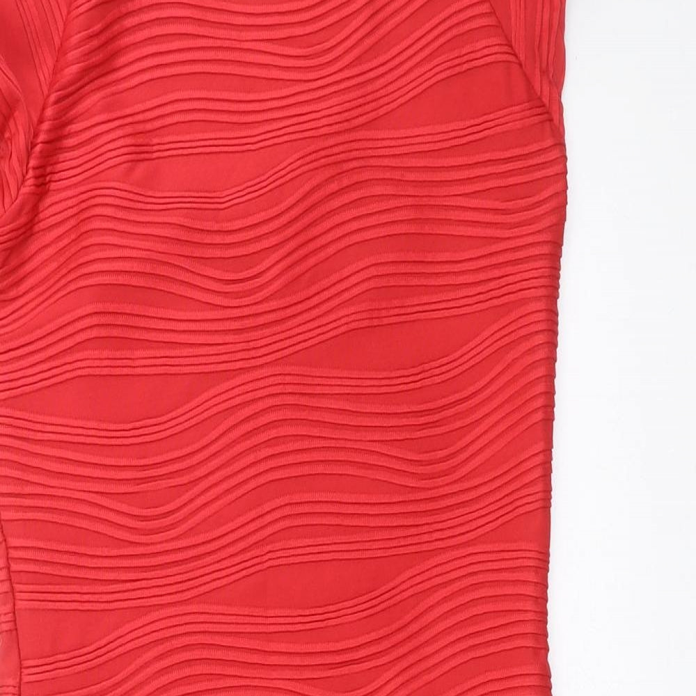 AX Paris Womens Red Geometric  Mini  Size 8