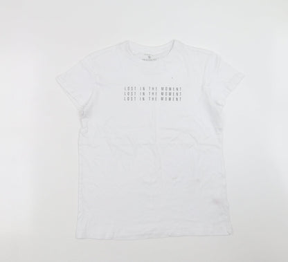 Primark Womens White   Basic T-Shirt Size S  - Lost in the Moment