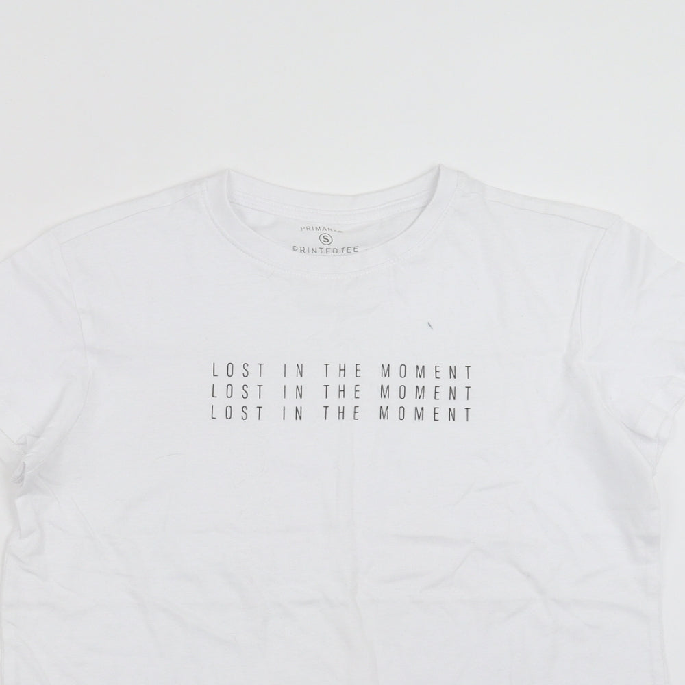 Primark Womens White   Basic T-Shirt Size S  - Lost in the Moment