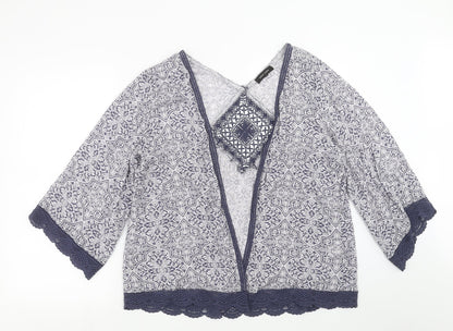 Womens UK Size 10 New Look Blue Cardigan Jumper