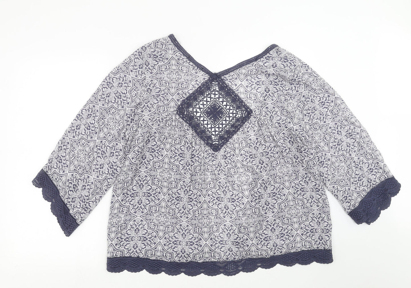 Womens UK Size 10 New Look Blue Cardigan Jumper