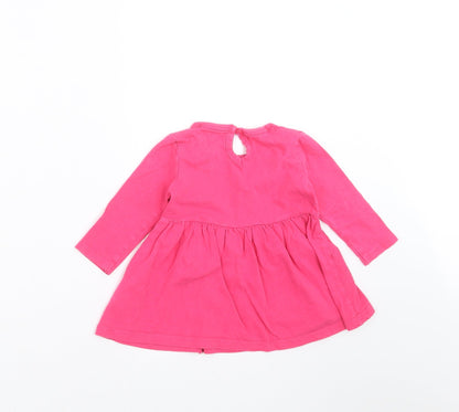 Young Dimension Girls Pink   T-Shirt Dress  Size 9-12 Months