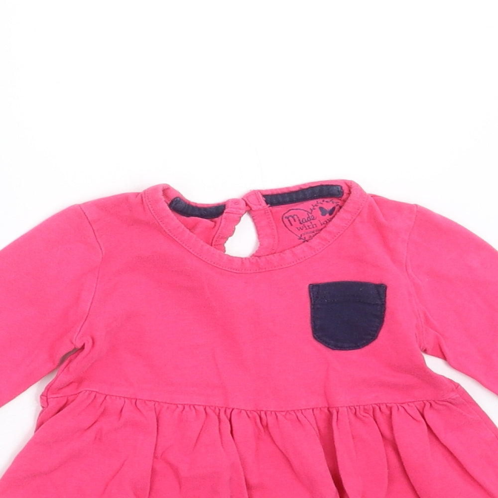 Young Dimension Girls Pink   T-Shirt Dress  Size 9-12 Months