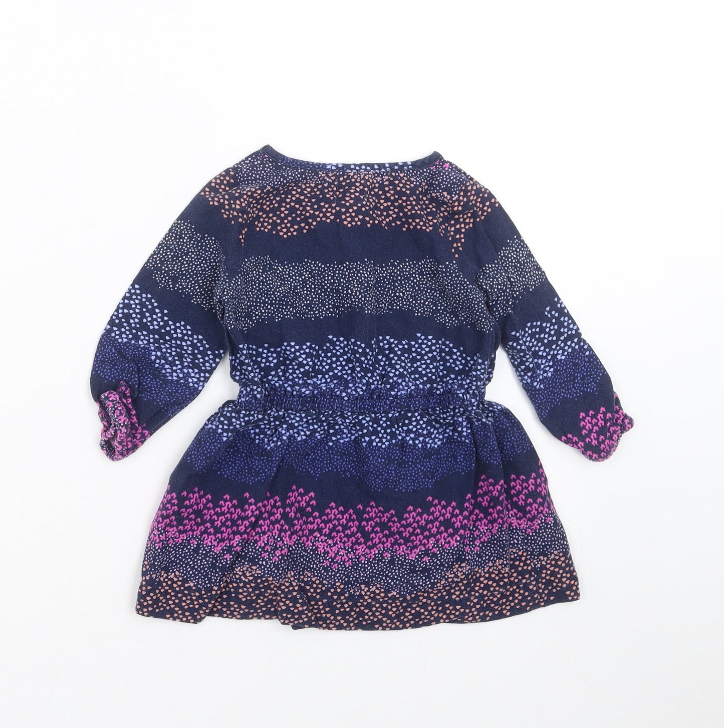 Gap Girls Blue Geometric  Shirt Dress  Size 12-18 Months
