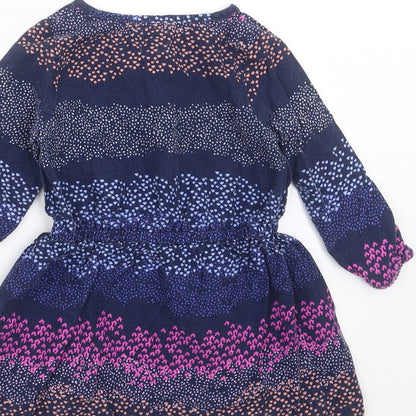 Gap Girls Blue Geometric  Shirt Dress  Size 12-18 Months