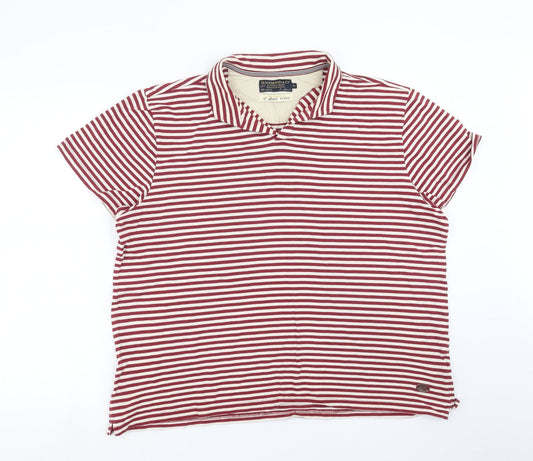 Hammond & Co Mens Red Striped   Polo Size XL
