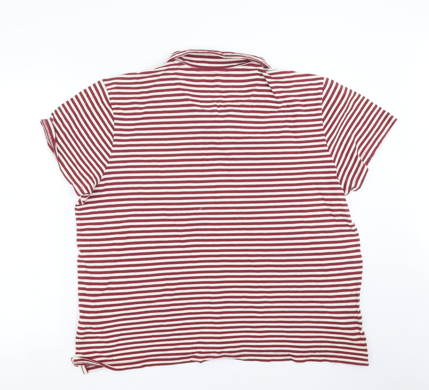 Hammond & Co Mens Red Striped   Polo Size XL