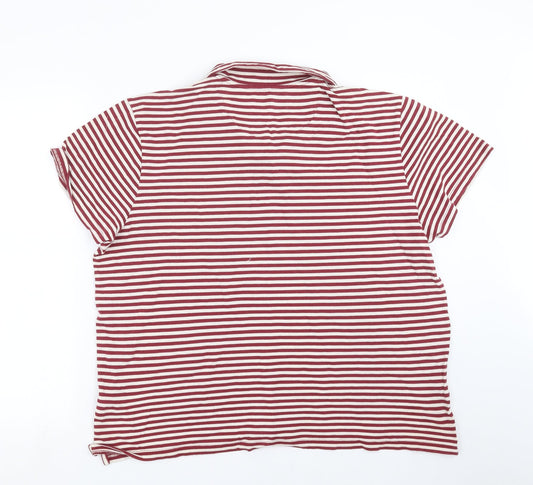 Hammond & Co Mens Red Striped   Polo Size XL