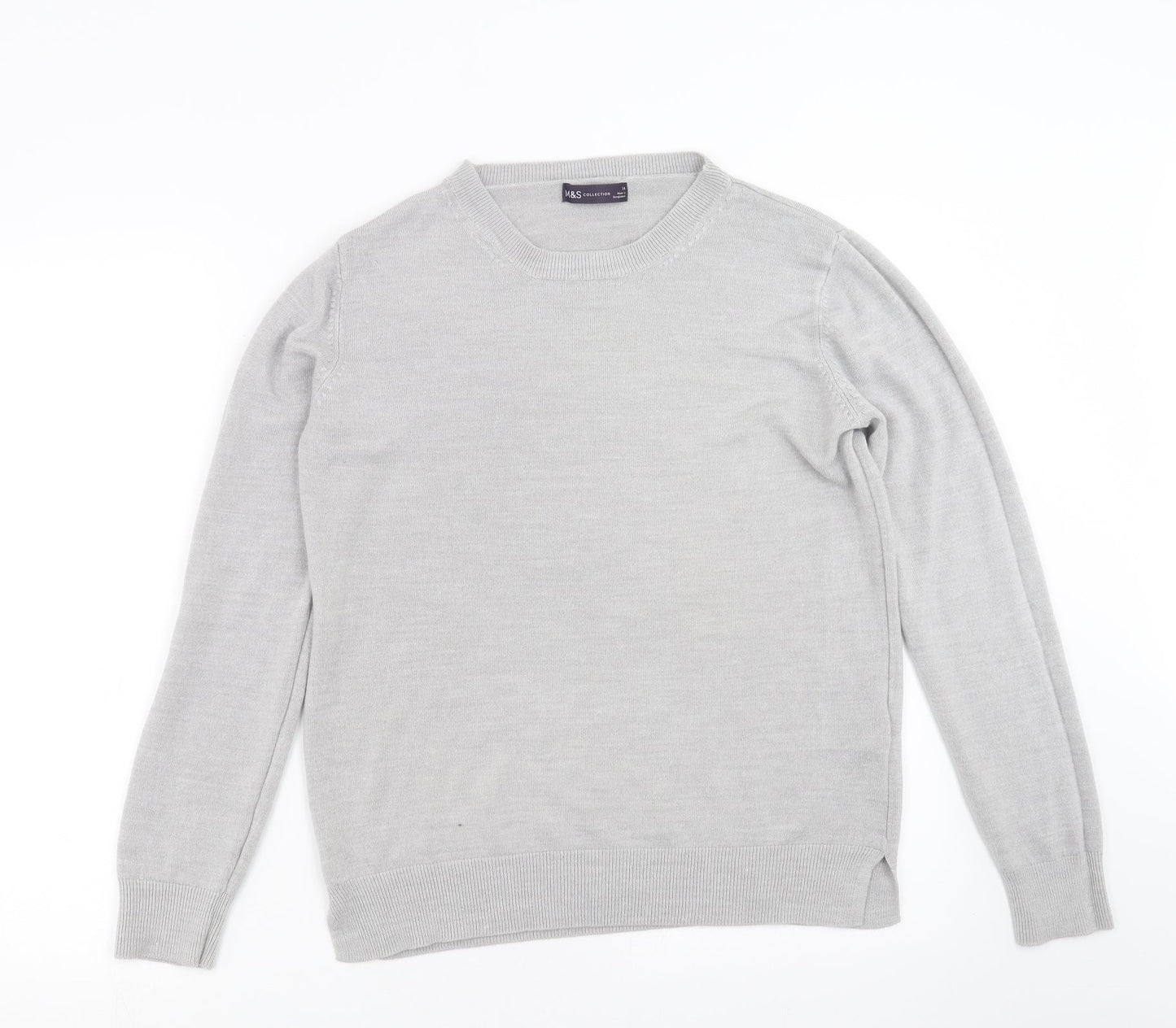Womens UK Size 14 Marks and Spencer Grey Pullover Jumper