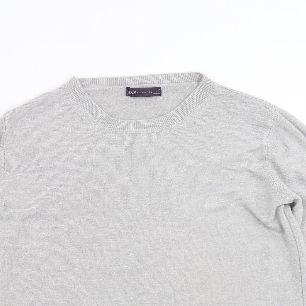 Womens UK Size 14 Marks and Spencer Grey Pullover Jumper