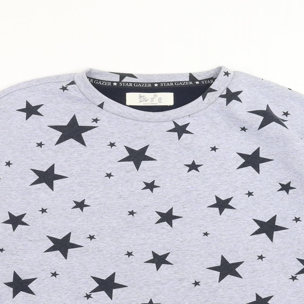 Love to Lounge Womens Blue   Pullover Sweatshirt Size M  - Loungewear Top, star pattern