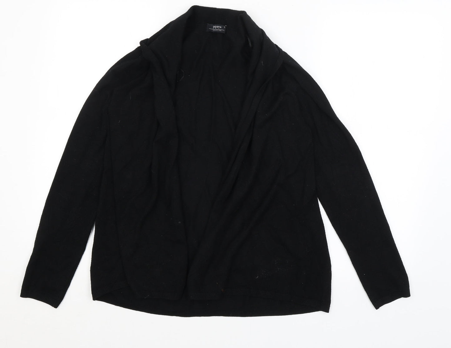 Womens UK Size 12 Papaya Black Cardigan Jumper