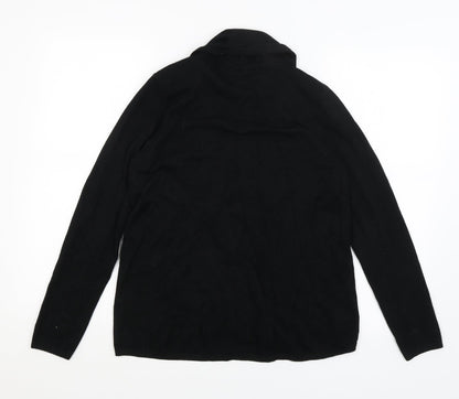 Womens UK Size 12 Papaya Black Cardigan Jumper