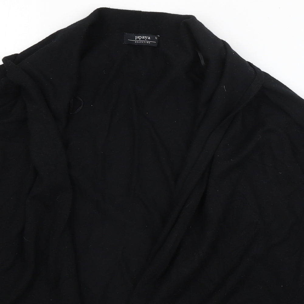 Womens UK Size 12 Papaya Black Cardigan Jumper