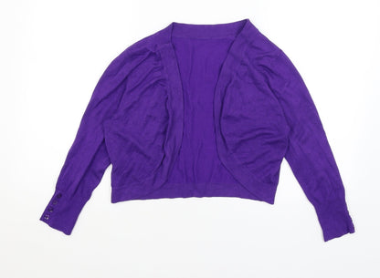 Womens UK Size 12 Preworn Purple Cardigan Jumper