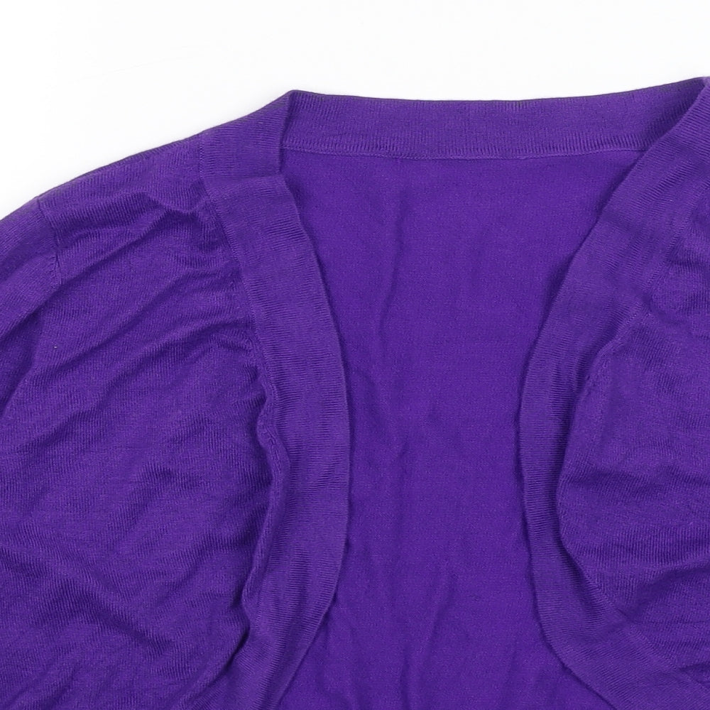 Womens UK Size 12 Preworn Purple Cardigan Jumper
