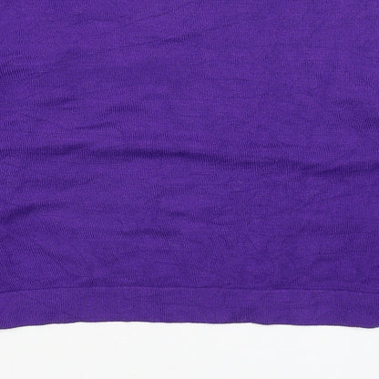 Womens UK Size 12 Preworn Purple Cardigan Jumper