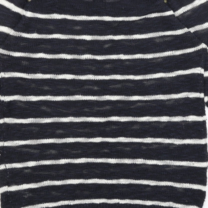 F&F Womens Blue Striped  Pullover Jumper Size 8