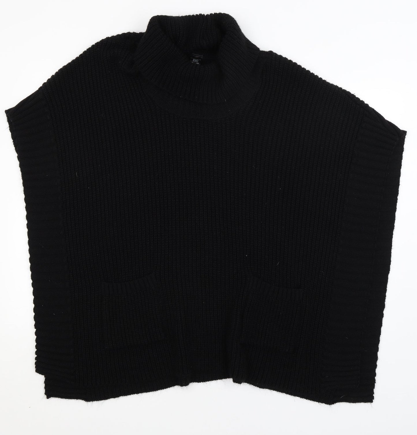 F&F Womens Black   Jacket Poncho Size S