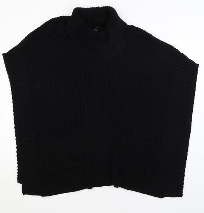 F&F Womens Black   Jacket Poncho Size S