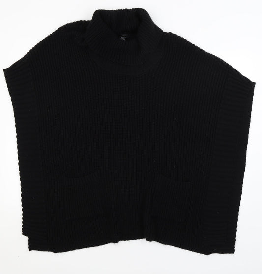 F&F Womens Black   Jacket Poncho Size S