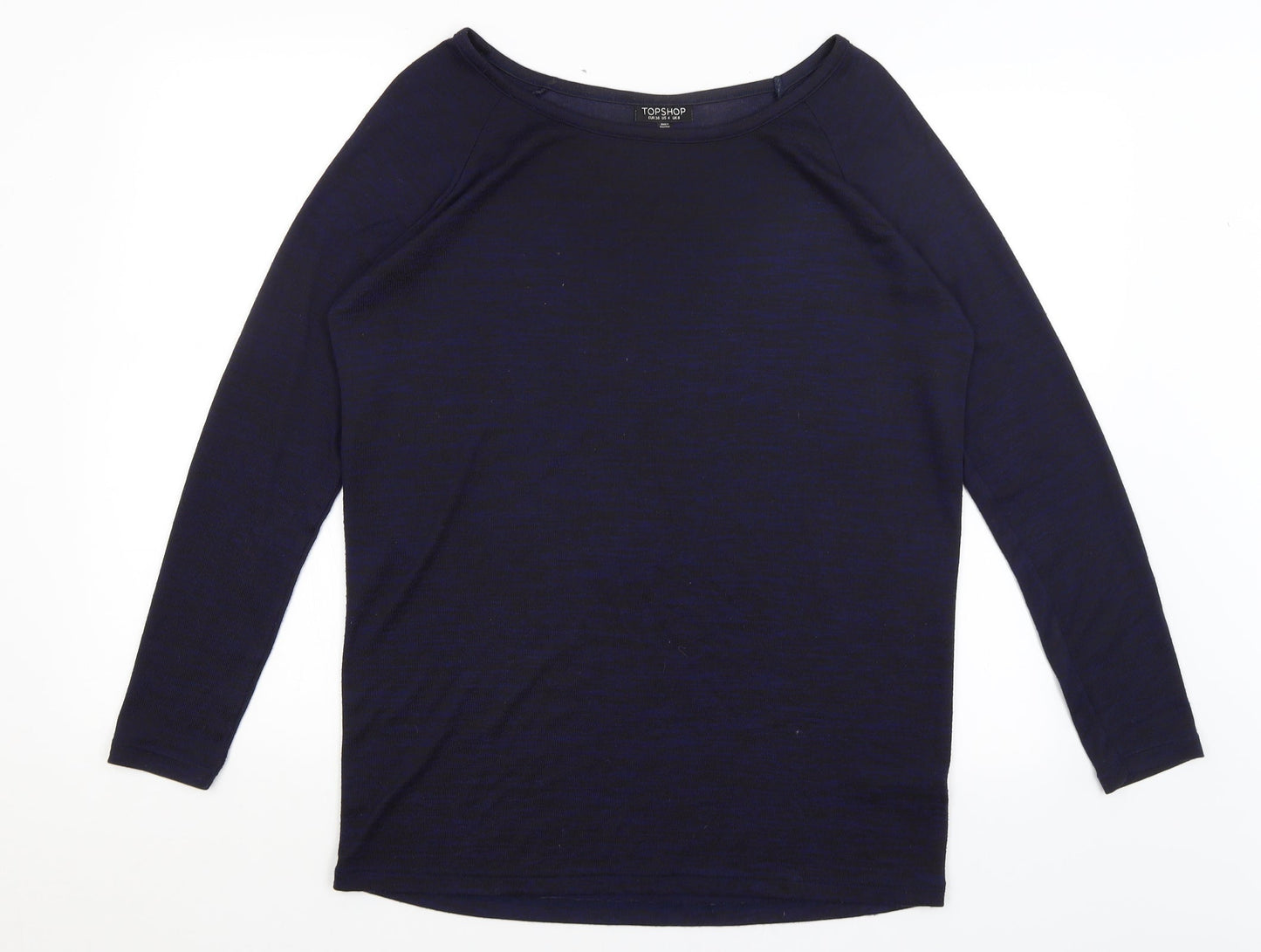 Womens UK Size 8 Topshop Blue Basic T-Shirt