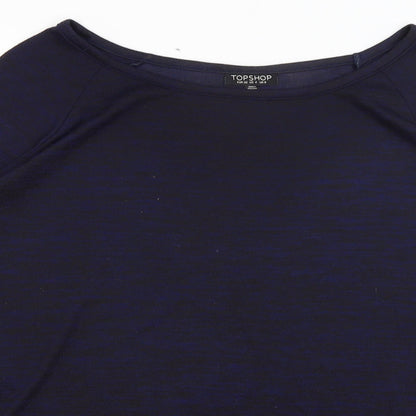 Womens UK Size 8 Topshop Blue Basic T-Shirt