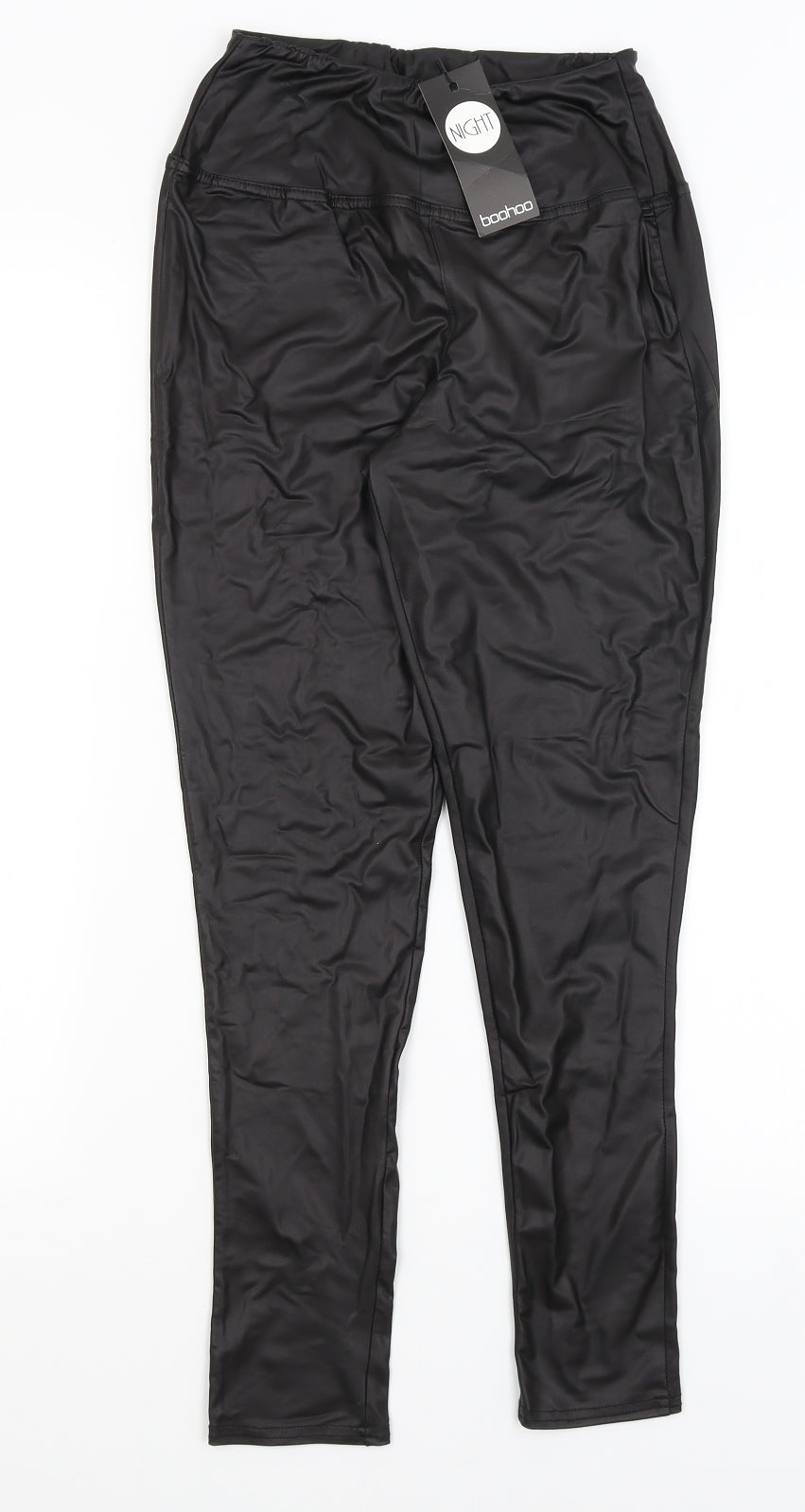 Womens UK Size 10 Boohoo Regular Fit  Black Trousers