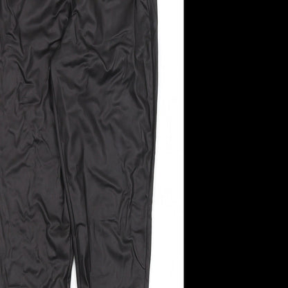 Womens UK Size 10 Boohoo Regular Fit  Black Trousers