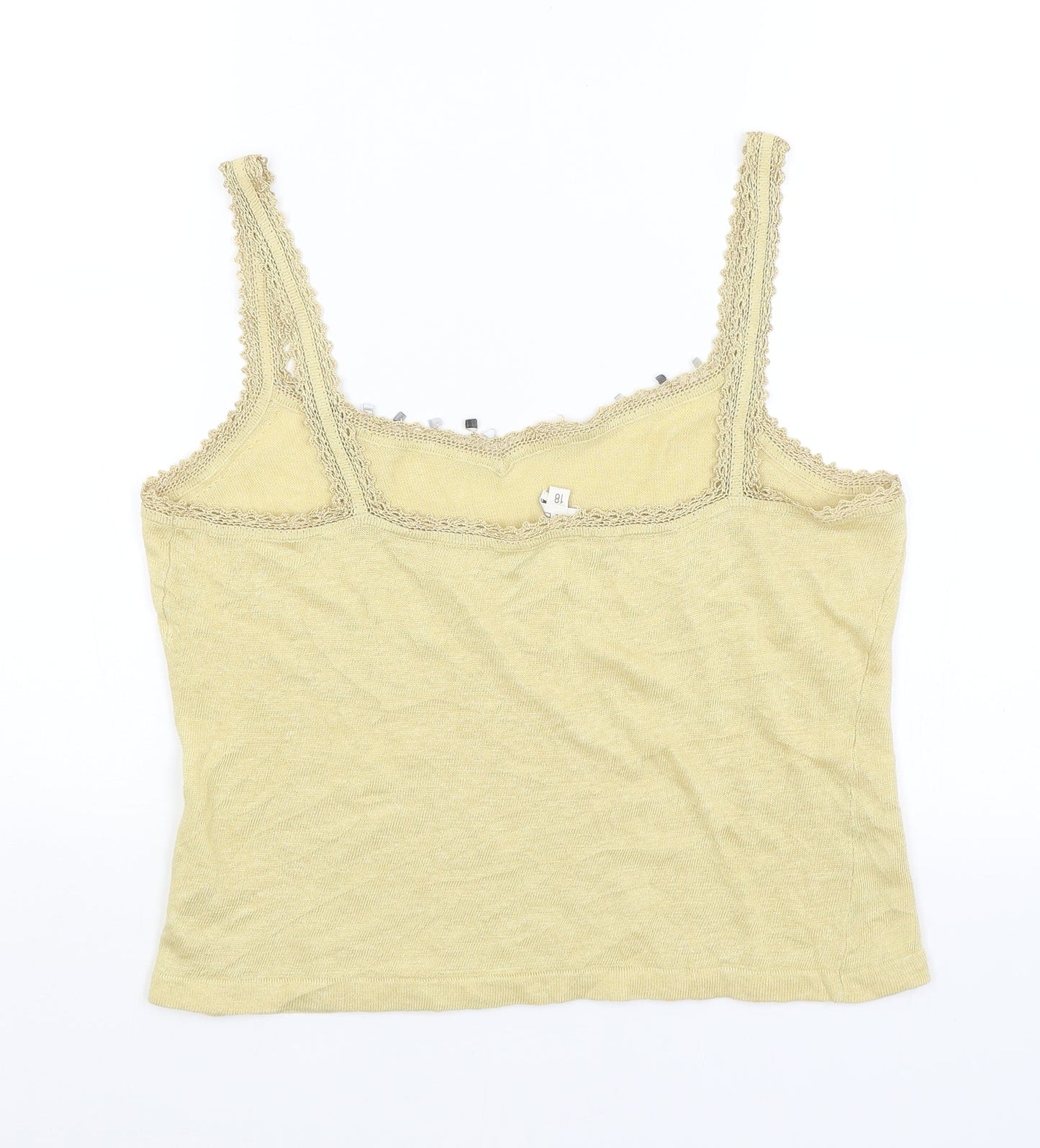 Womens UK Size 18 Phase Eight Yellow Basic Tank