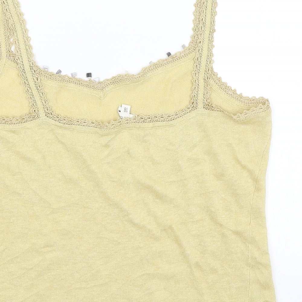 Womens UK Size 18 Phase Eight Yellow Basic Tank