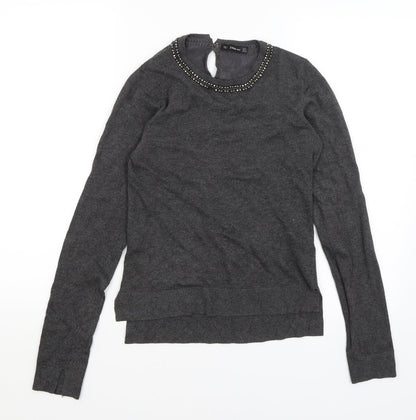 Womens UK Size M Zara Grey Pullover Jumper