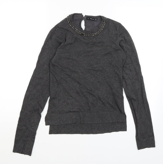 Womens UK Size M Zara Grey Pullover Jumper