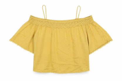 Womens UK Size 14 New Look Yellow Basic Blouse