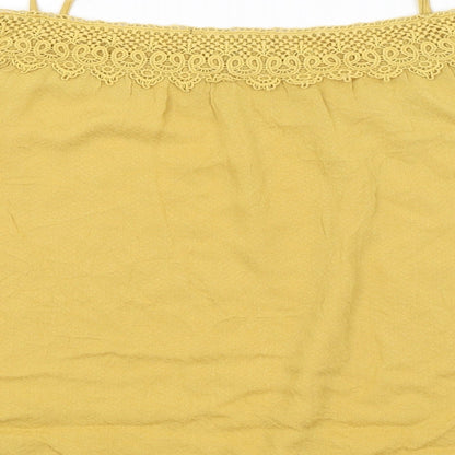 Womens UK Size 14 New Look Yellow Basic Blouse