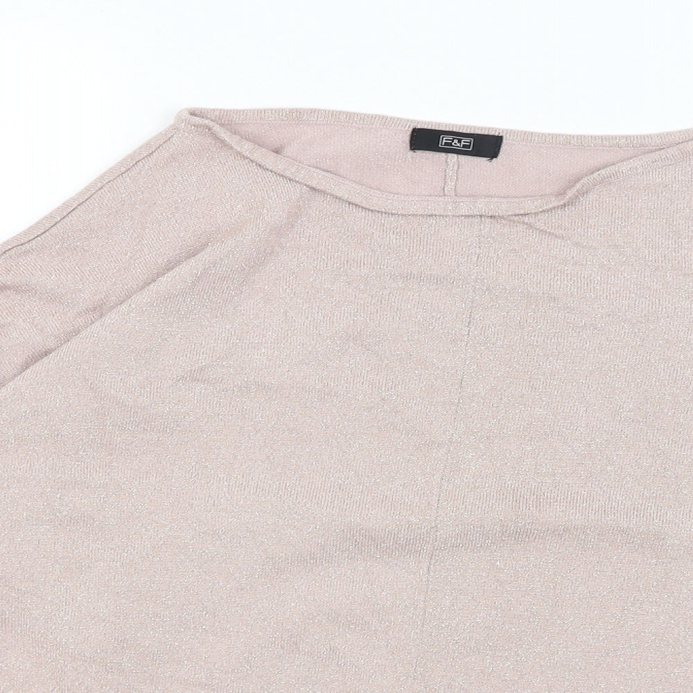 F&F Womens Pink   Pullover Jumper Size 14